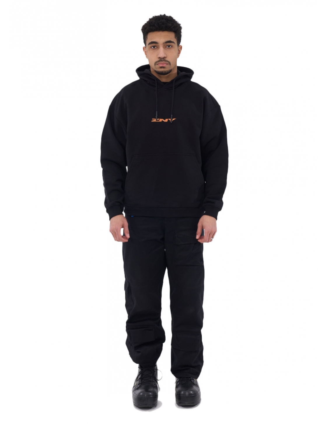 ZNY ORANGE LOGO HOODIE