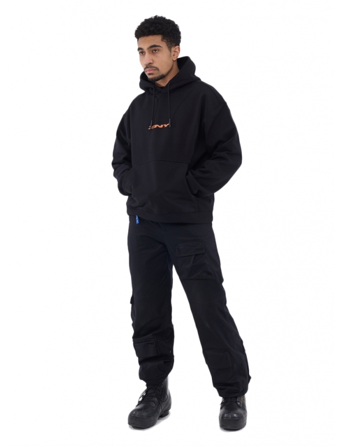 ZNY ORANGE LOGO HOODIE