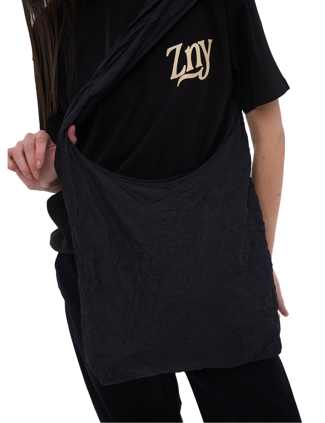 ZNY TAFFETA SHOPER BAG