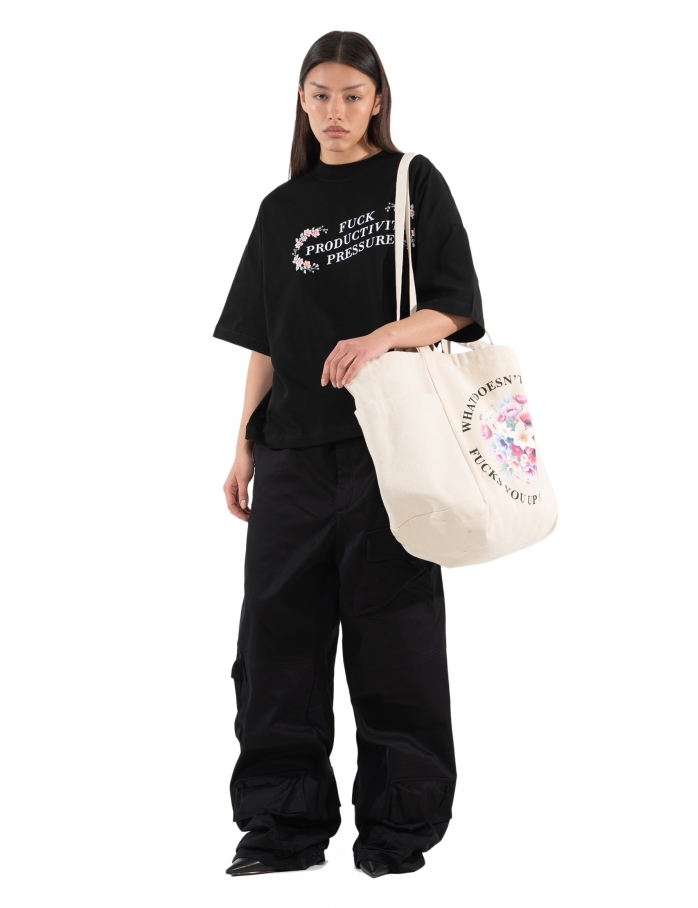 ZNY FLOWERS SHOPER BAG