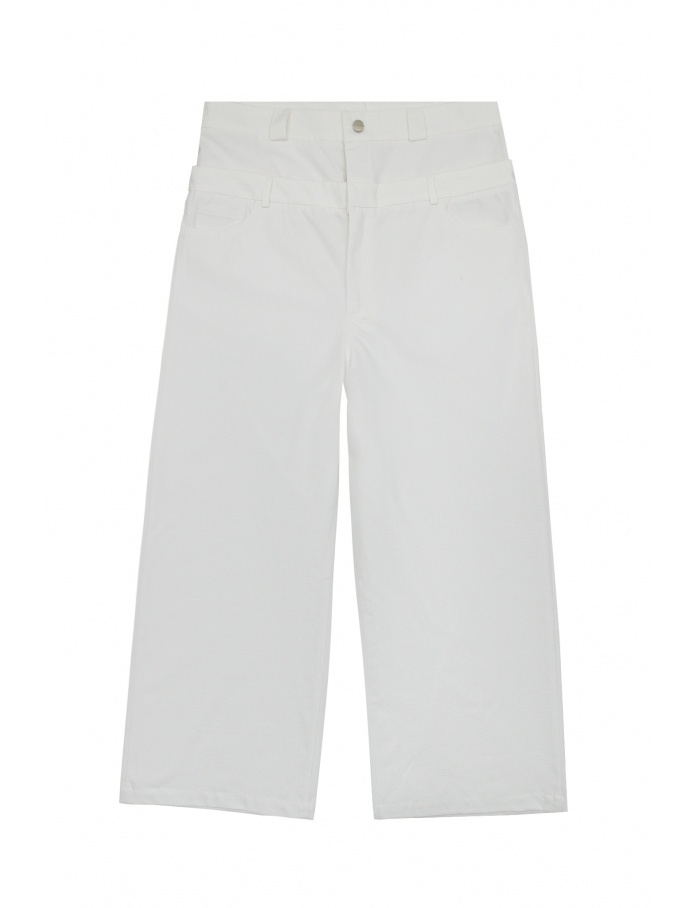 Брюки ZNY DOUBLE WAIST WHITE